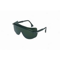 Honeywell S2509 Uvex By Sperian Astro OTG 3001 Safety Glasses With Black Frame And Green And Shade 5 Polycarbonate Infra-dura Ul